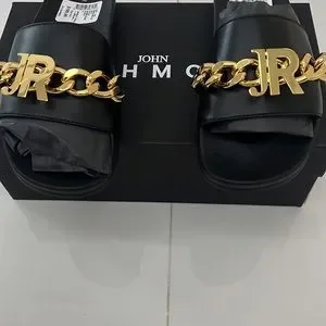 John Richmond slides. Never wore. Size 8.5 mens John Richmond | Shoes | Never Worn John Richmond Black  main image 3